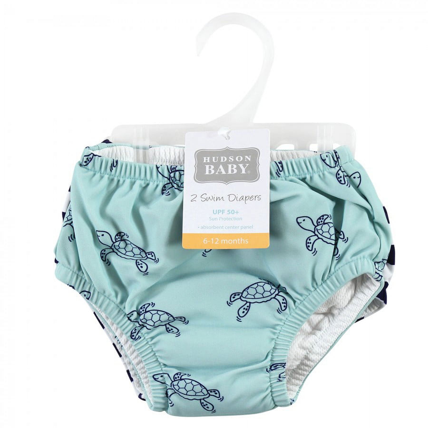 Hudson Baby Infant Boy Swim Diapers, Sea Turtle, 3 Toddler