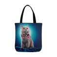 thumbnail image 2 of ASHLEIGH British Cat With a Bow-Tie Reusable Grocery Bags Shopping Bag Canvas Tote Bag Shoulder Bag, 2 of 3