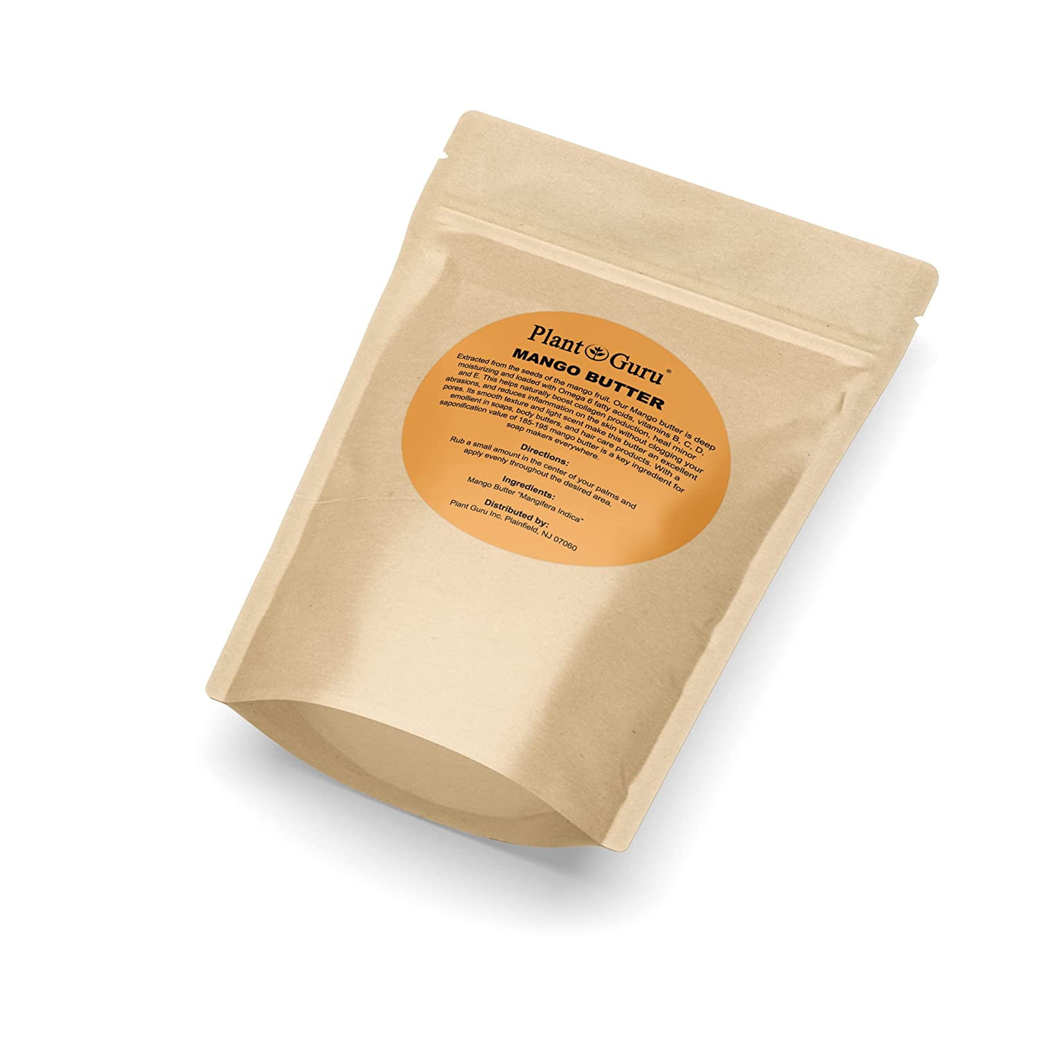 Raw Mango Butter 1 lb. Bar - 100% Pure Natural Unrefined - Great for Skin, and Hair Growth. DIY Soap Making, Body Butter, Lotions and Creams.