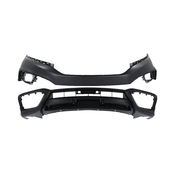 DCP Front Bumper Covers Kit For 2013-2015 Honda Crosstour HO1014101 EX EX-L Models W/O Park Holes