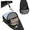 thumbnail image 4 of Rocae White Bule Glitter for Sling Bag Chest Shoulder Backpack Crossbody Bags Casual Daypack for Men Women, 4 of 5
