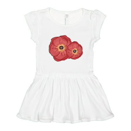 

Inktastic Red Poppy Flowers Gift Toddler Girl Dress