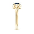 thumbnail image 5 of ANGARA Natural Solitaire 1.6 ct Blue Sapphire Infinity Knot Engagement Ring in 14K Yellow Gold for Women (Size-7mm) | September Birthstone, Anniversary, Jewelry Gift for Women | Natural Sapphire Ring, 5 of 11