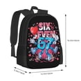 thumbnail image 2 of Six Seven Emojis Backpack Fashion Travel Backpack Laptop Backpack Simple And Large Capacity Backpack 16.5 Inch, 2 of 9
