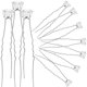 thumbnail image 3 of Rhinestone Hair Stick 10Pcs Silver with Smooth Edges Hair Accessories for Girls, 3 of 5