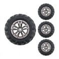 thumbnail image 3 of 4Pcs 80mm Wheel Tire Tyre for Xinlehong Q901 Q902 Q903 9130 9136 9137 9138 1/16 RC Car y13604, 3 of 6