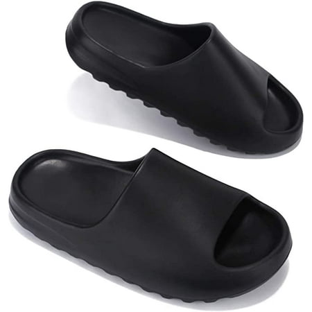 

CAPE ROBBIN WOMEN S FESTIVE SLIPPING AWAY SLIP ON SLIDES MULE BLACK (7 Black)