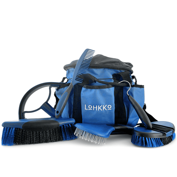 Quality Horse Grooming Kit with Organizer Tote Bag - 7-Piece Premium, Essential Tools for Riders, Beginners, and Advanced, Kid's Horse Grooming Kit
