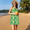 thumbnail image 3 of Balery Crocodile And Bush Vestidos de verano para mujer con estampado: vestido holgado sin mangas, vestido playero informal y cómodo para días calurosos., 3 of 7