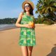 thumbnail image 3 of Fotbe Crocodile And Bush Vestido de Verano sin Mangas para Mujer – Vestido Midi Línea A, Estilo Camiseta Floral, Vestido Playero Casual y Fluido, 3 of 7