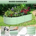 thumbnail image 2 of GAOMON 6x3x1 FT Oval Raised Garden Bed, 2 Pcs Galvanized Raised Beds for Outdoor, Planter Raised Boxes with Open-Ended Base,Large Metal Raised Planter Beds for Vegetables,Flowers,Green, 2 of 9