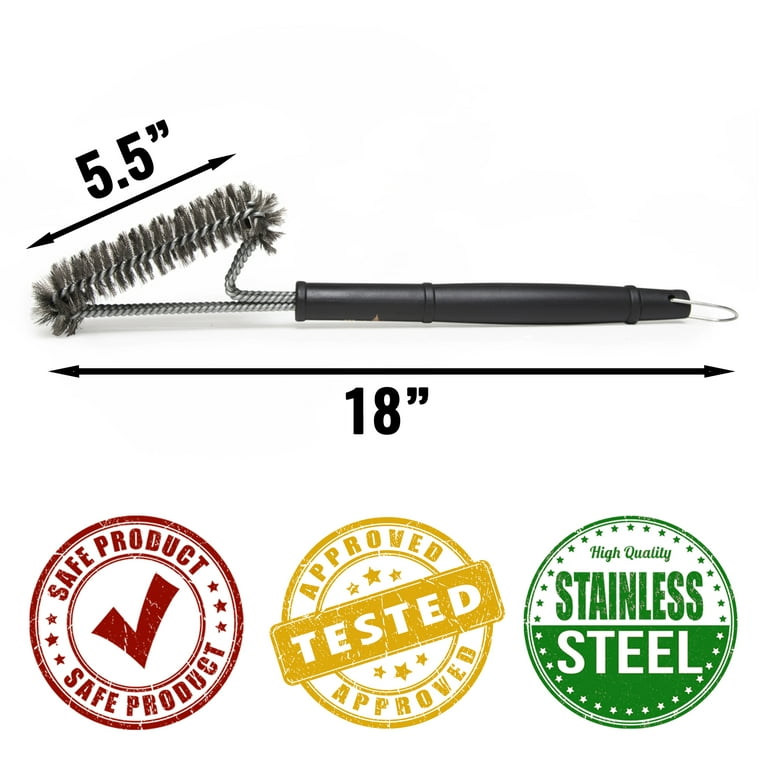 Grillaholics Essentials Stainless Steel Grill Brush