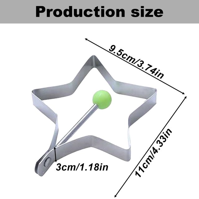 ¡Oferta relámpago! Molde de acero inoxidable para huevos fritos, forma de estrella de cinco puntas. 1 molde. Artículos esenciales de cocina. ¡Oferta de liquidación!
