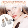 thumbnail image 2 of pitrice Feathers Earrings Long Drop Dangle Easy Matching Multicolor Classical Comfortable Modern Style Ear Pendants for Women Jewelry white, 2 of 7