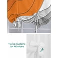 thumbnail image 3 of Orange Grey Ombre Tie Up Curtains for Windows 63 Inch Length Balloon Curtains Kitchen Adjustable Balloon Window Shade Modern Geometric Abstract Aesthetics Cream Tie Up Bathroom Curtain Window 52"x63", 3 of 6