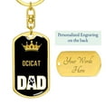 thumbnail image 3 of Ocicat Cat Dad King Keychain Stainless Steel or 18k Gold, 3 of 10