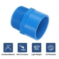 thumbnail image 3 of Adaptador de tubería macho, 2 piezas de 40 mm (1-1/2") conectores de 2 vías con cinta selladora, acoplamiento de manguera para plomería (azul), 3 of 7
