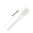 thumbnail image 3 of Rotating Cooking Spoon | Pasta Noodle Vegetable Food Serving Tool | Plastic Kitchen Gadget | Built-In Measuring Hole | Ergonomic Sleek Edge | 27cm Length | 1 Pack | White, 3 of 8