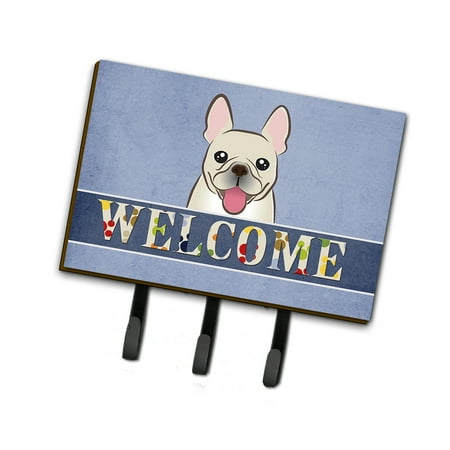 

Carolines Treasures BB1424TH68 French Bulldog Welcome Leash or Key Holder Blue Triple multicolor