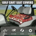 thumbnail image 3 of Yuyamidu Happy Christmas Golf Cart Seat Covers, Gingerbread Man Golf Cart Seat Towel Blanket with Pockets, Universal Accessories Keep Seat Comfortable and Clean, Red, 3 of 7