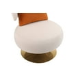 thumbnail image 3 of Round Barrel Chair in Fabric for Living Room Bedroom,Swivel Accent Chair Armchair with Sturdy Plywood Frame and Gold Iron Feet,Soft Foam Filling for Comfort for Living Rooms and Bedrooms(Beige), 3 of 9