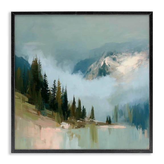 Stupell Industries Fog On The Mountains Black Framed Giclee Art, design by Kim Curinga