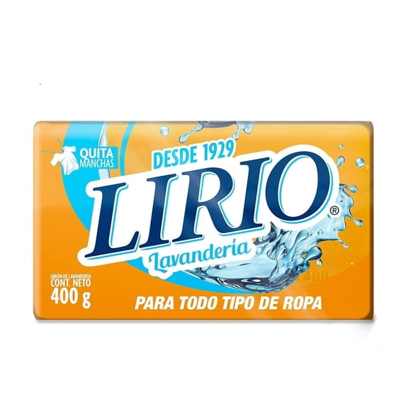 Jabón de lavandería Lirio en barra multiusos 400 g