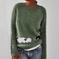 thumbnail image 2 of Helii Sweaters for Women Casual Cute Sheep Embroidered Knit Sweater Crewneck Long Sleeve Fall Pullover Top Cozy Warm Comfortable Layering Winter Outfit (L), 2 of 4