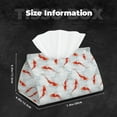 thumbnail image 5 of Pofeuu Koi Fish Corals,Spring Summer Print Tissue Box Cover, Modern Decorative PU Leather Rectangular Tissue Box Case Organizer Holder for Vanity Countertop, Night Stands, Livingroom, 5 of 7