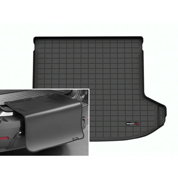 WeatherTech Cargo Trunk Liner with Bumper Protector compatible with Kia Sportage Plug-In Hybrid, Sportage Hybrid - Behind 2nd Row w/ Bumper Protector, Black