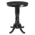 thumbnail image 2 of Classic Wooden Pub Table with 30-Inch Round Top and Pedestal Base - Perfect for Home Bars and Patios, Chestnut, 2 of 2