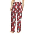 thumbnail image 3 of Balery Gnome And Snowflakes print Women's Pajama Pants,Ultra Lightweight Pjs,Lounge Pant-Large, 3 of 9