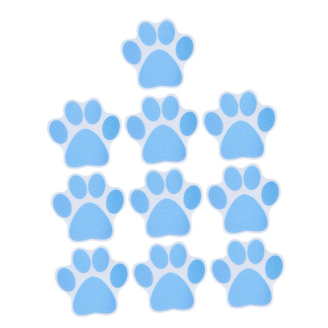 Pegatinas antideslizantes con estampado de pata de perro para niños, pegatinas impermeables para bañera, bañera plegable, decoración adhesiva para patas adhesivas para adultos, 10 Uds.