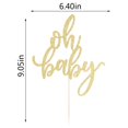 thumbnail image 3 of Topper para pastel Oh Baby con glitter dorado Qertesl, 3 of 4