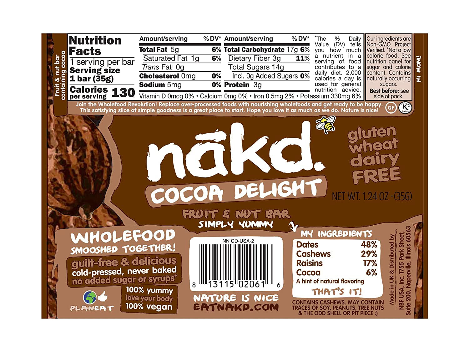 NAKD Mixed Case Selection 48 bars 12 flavours