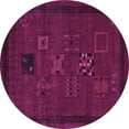 thumbnail image 1 of Ahgly Company Indoor Round Persian Purple Traditional Area Rugs, 7' Round, 1 of 4