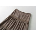 thumbnail image 5 of SMihono Women Lace Tiered Maxi Skirt Vintage High Waisted Pleated Skirt A-Line Casual Fall Skirts Flowy Boho Beach Long Skirt Coffee 8, 5 of 8