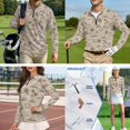 thumbnail image 4 of Xixirimido Retro Palm Tree Floral Couple Matching Outfit Golf Polo Couple Matching Quarter Zip Long Sleeve Performance Shirts Breathable Quick Dry Golf Workout Tops Fall Winter Outfits Shirt L, 4 of 7