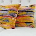 thumbnail image 5 of Home Soft Things Multi Jacquard Faux Fur Throw Pillow Cover 2pcs Set - Orange - 20'' x 20'', 5 of 7