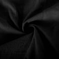 thumbnail image 5 of Summer Tops for Women Casual Loose Fit 3/ 4 Sleeve Linen Shirt Stylish Breathable Summer Top For Everyday Wear Women Short Sleeve Button up Western Shirts Cute Shirt Junior Black S, 5 of 5