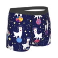 thumbnail image 3 of Haiem Lama in Space Men's Boxer Briefs, Every Day Comfort Stretch Cotton Moisture-Wicking Underwear-Small, 3 of 9