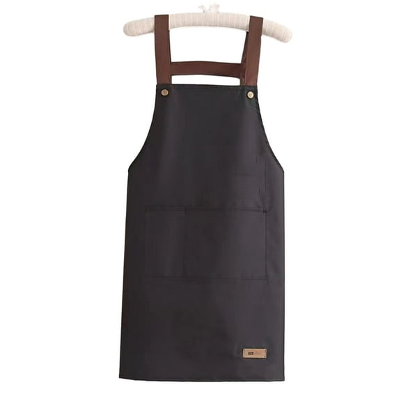 Yesbay Work Apron Waterproof Oil-proof Apron with Large Pockets Durable Workwear for Home Garden