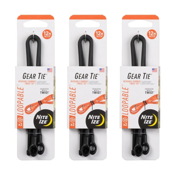 Atadores de Cable Nite Ize Gear Tie de 30,5 cm con Bucle y Diseño para Torcer