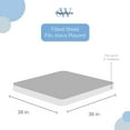 thumbnail image 3 of SheetWorld Fitted 100% Cotton Percale Square Play Yard Sheet Fits Joovy 38 x 38, Grey Damask, 3 of 5