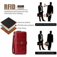 thumbnail image 7 of KeesonKimi Female Elegant Large Capacity Purse and Credit Card Holder, Wine Red, 7 of 7