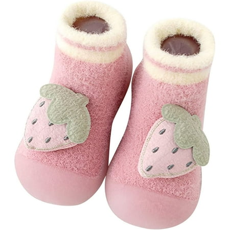 

QWZNDZGR Outdoor Shoes Socks Baby Sneakers Toddler First Walking Shoes Slipper Floor Breathable Thick Boys Girls