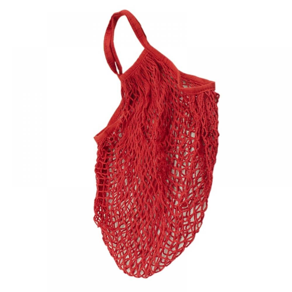 Mesh Grocery Bags, Reusable Product Bags, Long Handle Mesh Tote Bags