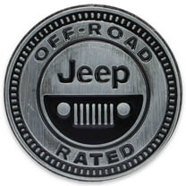 Jeep Logo Off-Road Adhesive Metal Car Emblem for Car, Truck, or Trailer