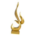 thumbnail image 4 of CoudarTitie Abstract Sculpture Aesthetic Collection Creative Flame Statue Resin Figurine for Gold, 4 of 9