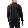 thumbnail image 2 of Hat and Beyond Mens Varsity Zip Up Two Tone Stripe Bomber Track Jacket, 2 of 6